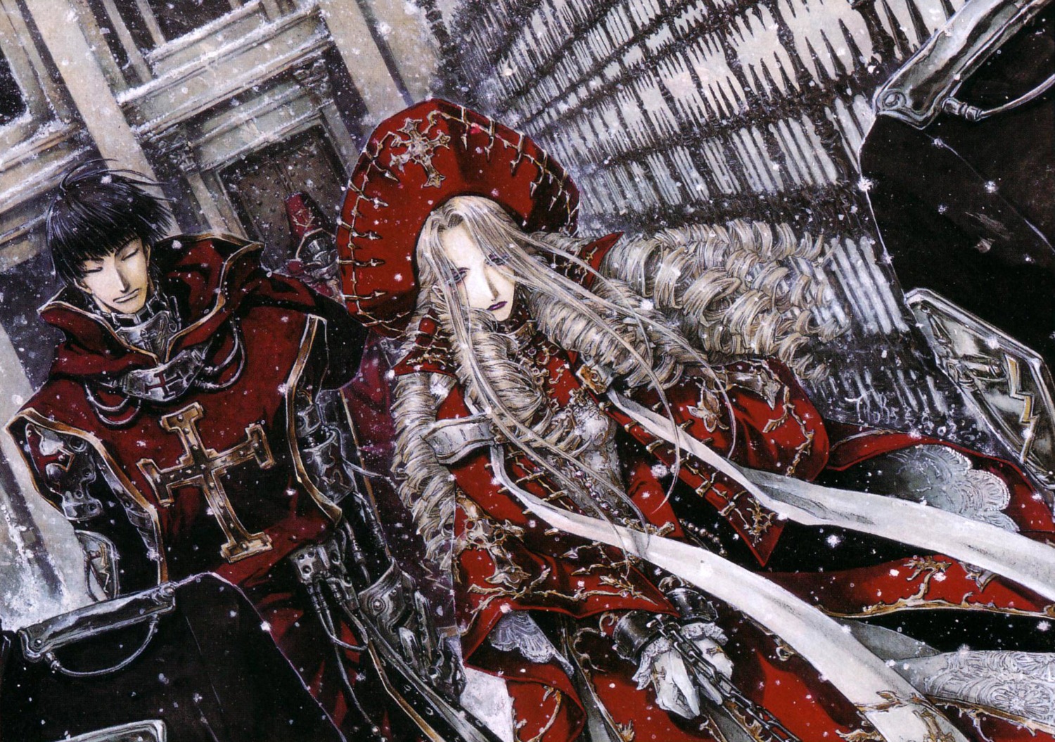 armor, bondage, caterina_sforza, dress, thores_shibamoto, trinity_blood