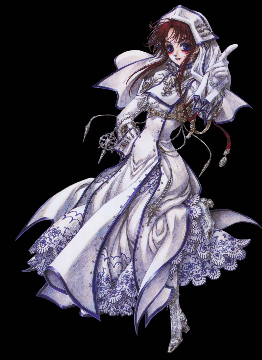 dress, esther_blanchett, heels, nun, thores_shibamoto, trinity_blood