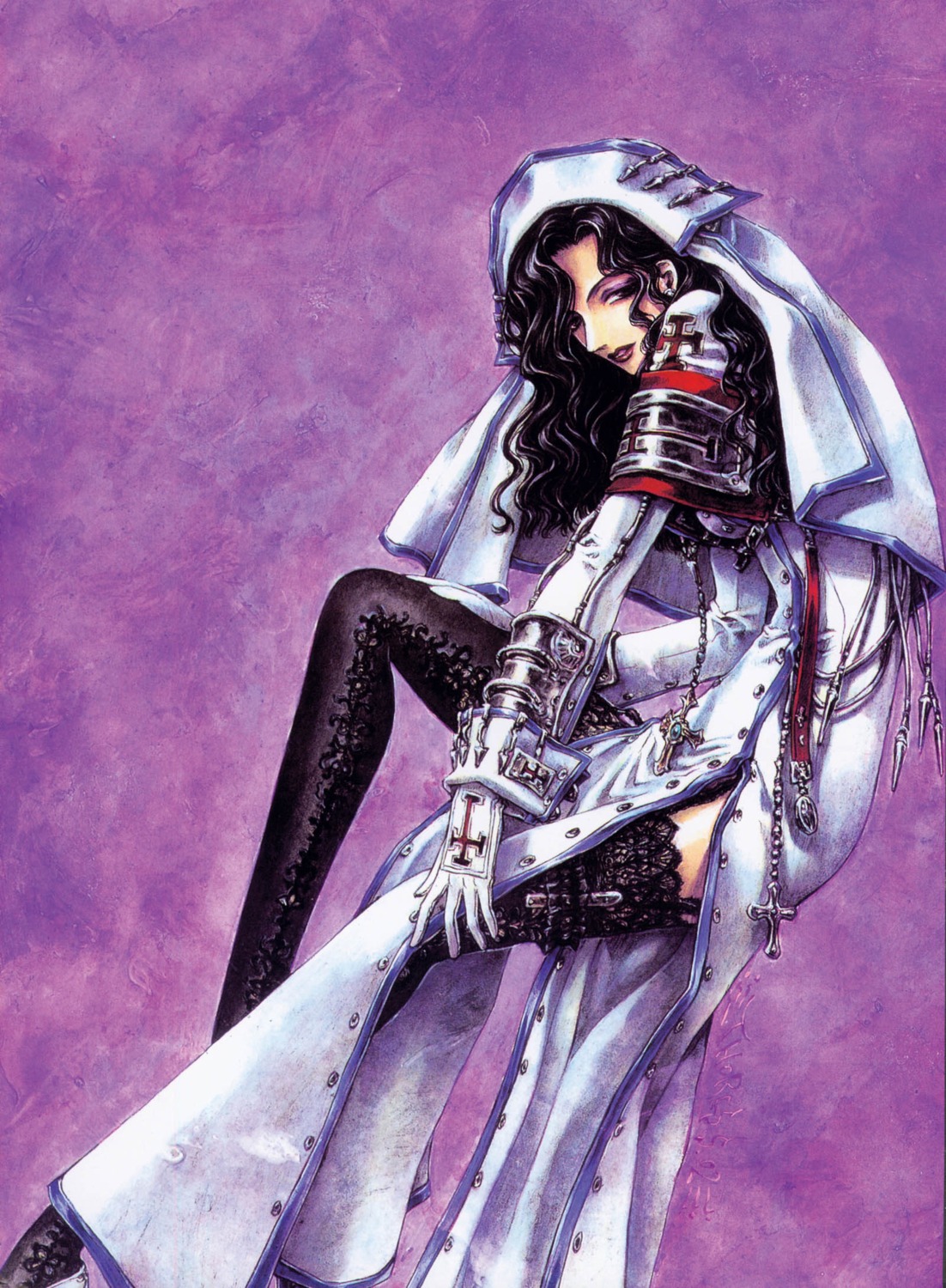 dress, noelle_bor, nun, stockings, thighhighs, thores_shibamoto, trinity_blood