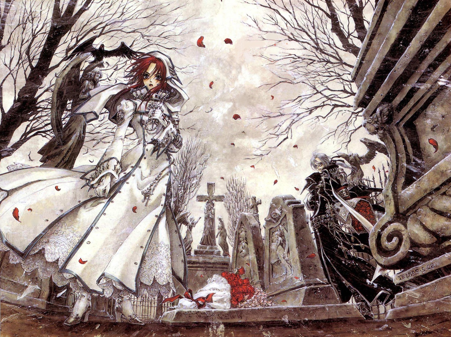 abel_nightroad, dress, esther_blanchett, megane, nun, thores_shibamoto, trinity_blood