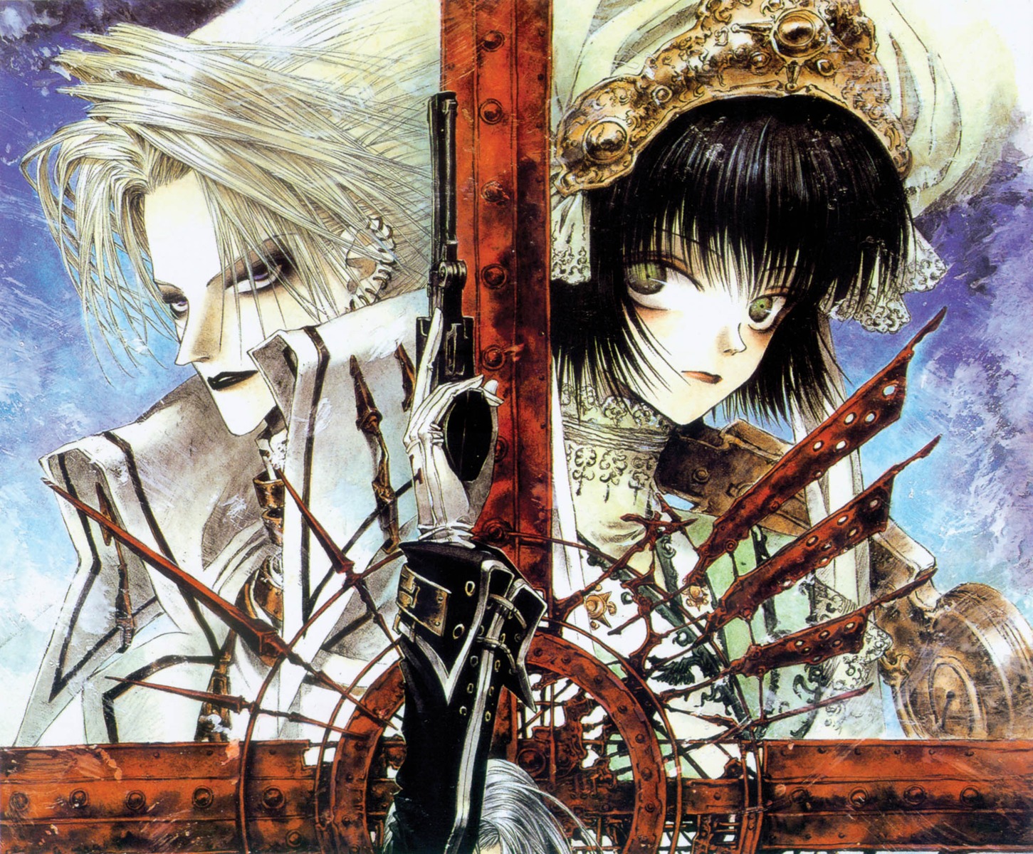 abel_nightroad, cain_nightroad, gun, seth_nightroad, thores_shibamoto, trinity_blood