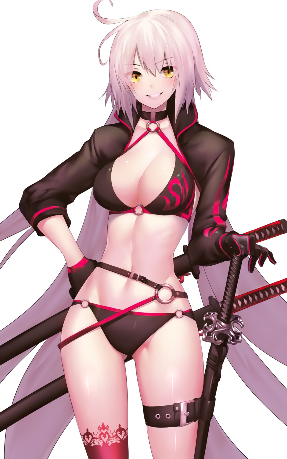 bikini, cleavage, fate/grand_order, garter, jeanne_d'arc, jeanne_d'arc_alter_(fate), rahato, swimsuits