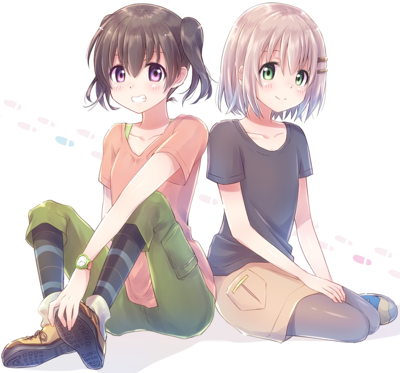 kuraue_hinata, nyaa_(nnekoron), pantyhose, yama_no_susume, yukimura_aoi