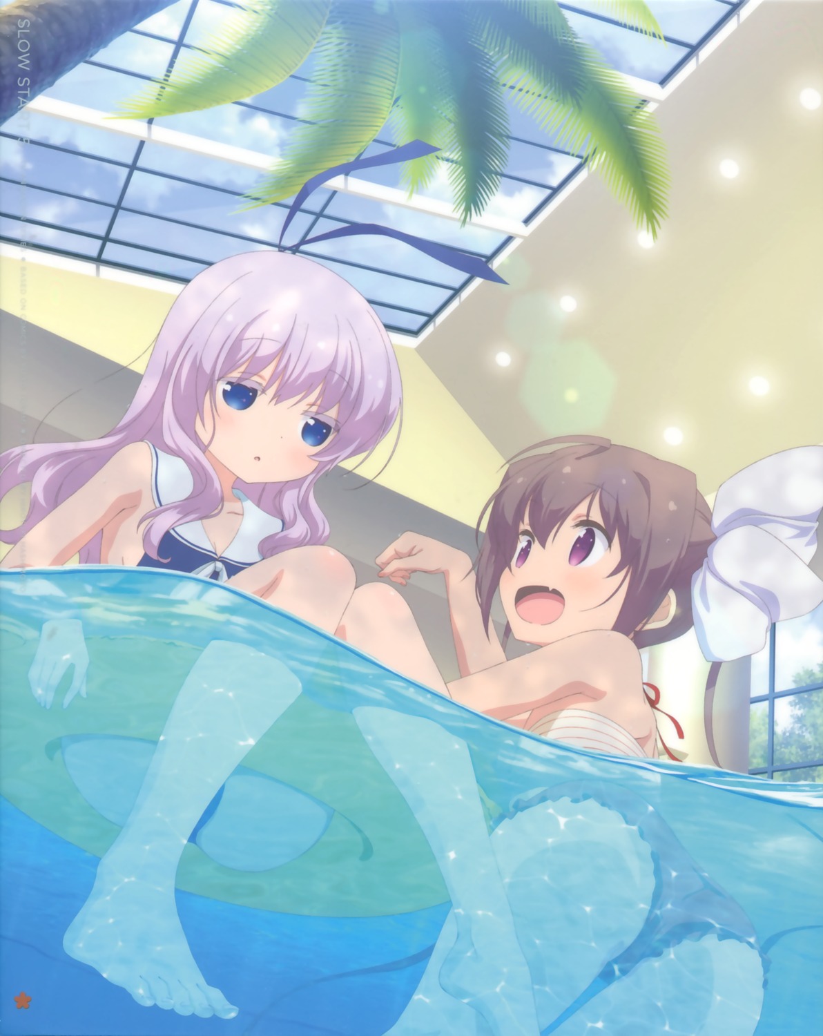 anno_masato, ass, feet, momochi_tamate, sengoku_kamuri, slow_start, swimsuits, wet