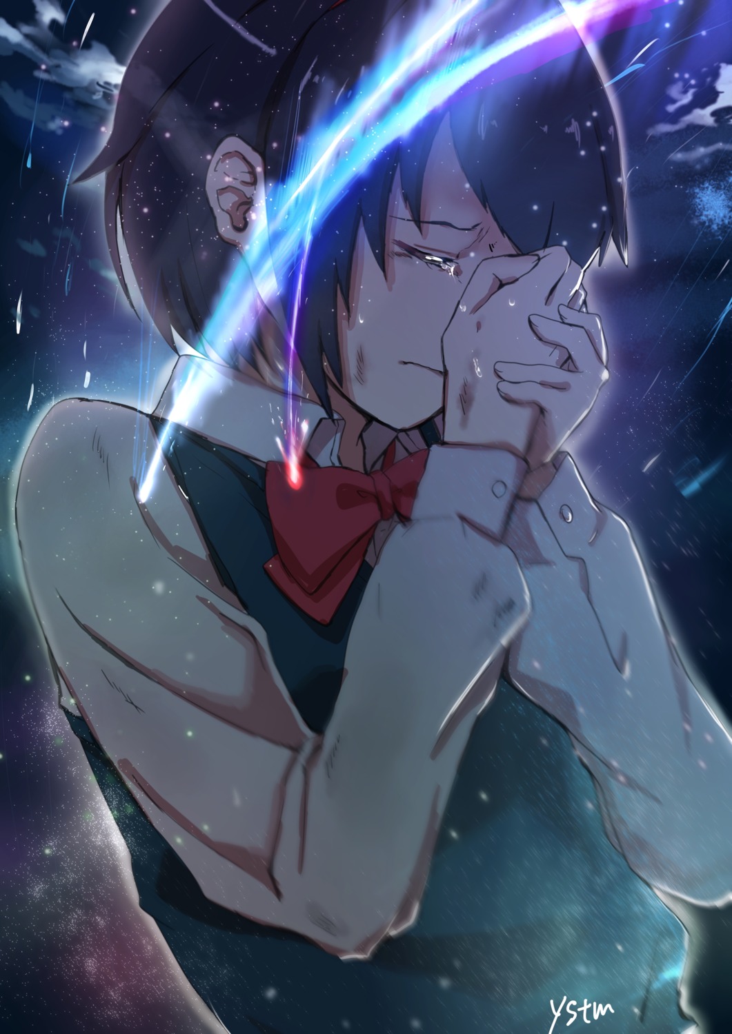 kimi_no_na_wa., kyota07, miyamizu_mitsuha, seifuku, sweater