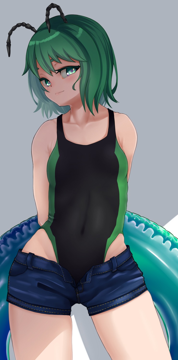 haiiro_gundan, swimsuits, touhou, wriggle_nightbug