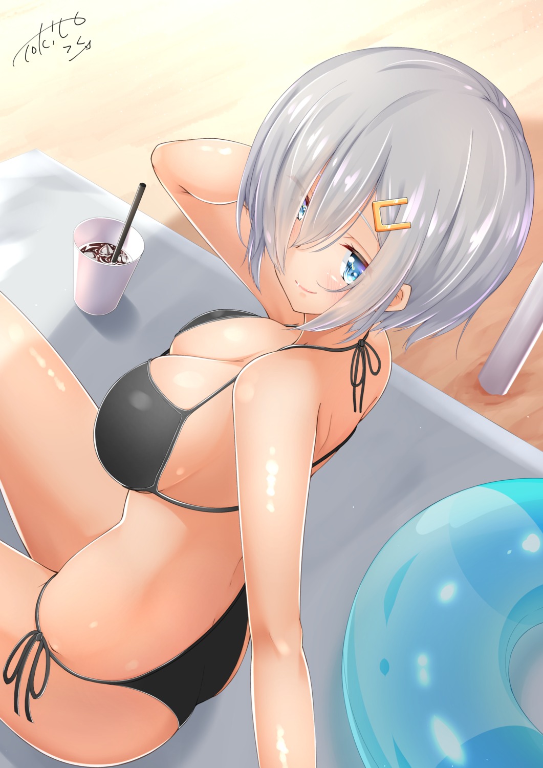ass, bikini, cleavage, hamakaze_(kancolle), kantai_collection, swimsuits, tokito_yu