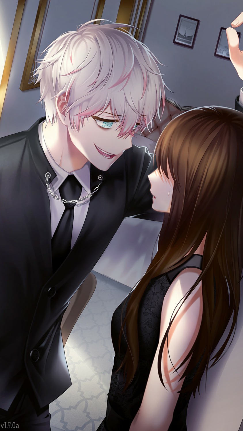 business_suit, dress, game_cg, mystic_messenger, protagonist_(mystic_messenger), saeran_choi