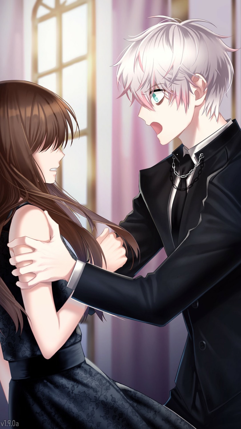 business_suit, dress, game_cg, mystic_messenger, protagonist_(mystic_messenger), saeran_choi