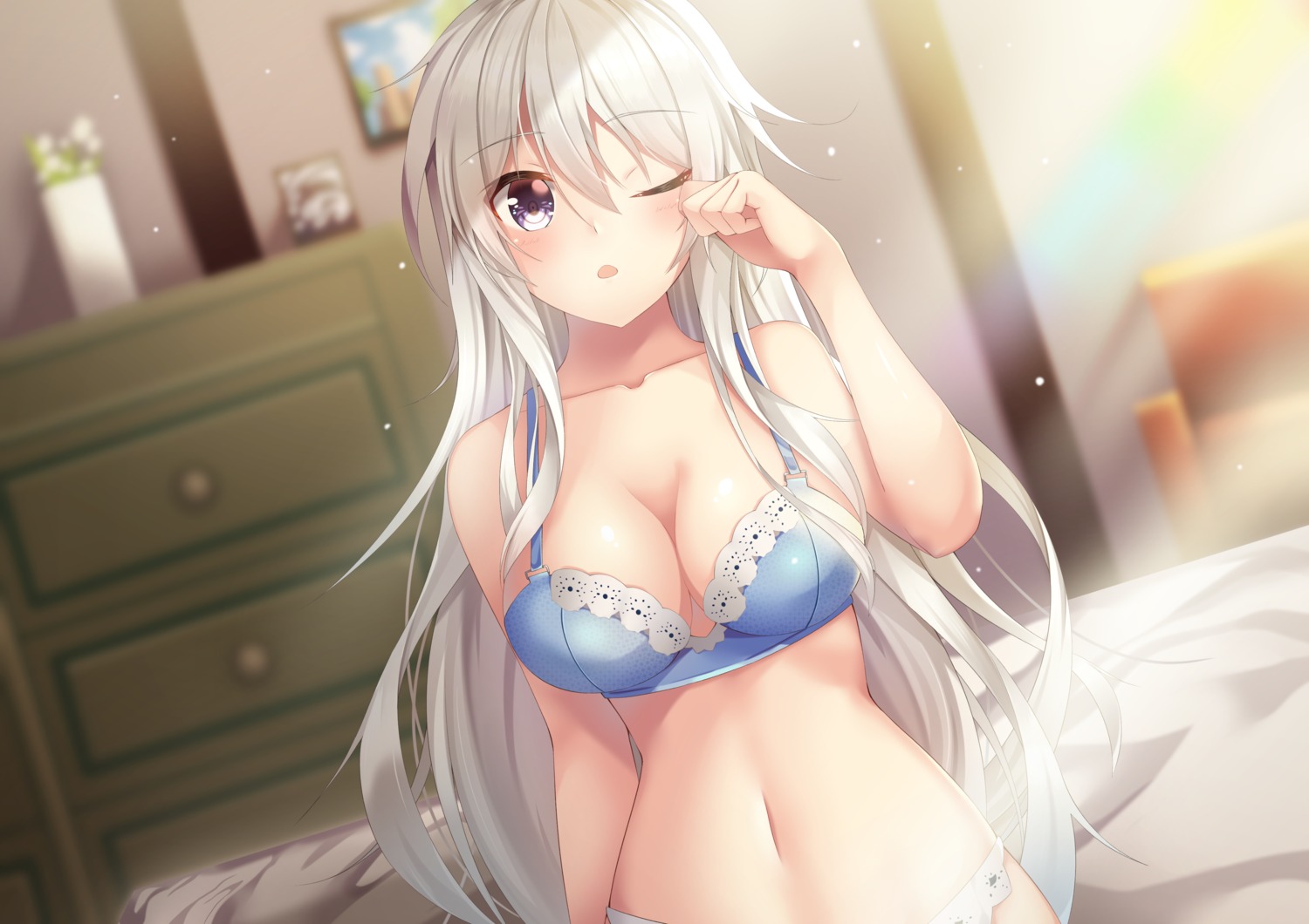 amagi_korona, bra, cleavage, pantsu