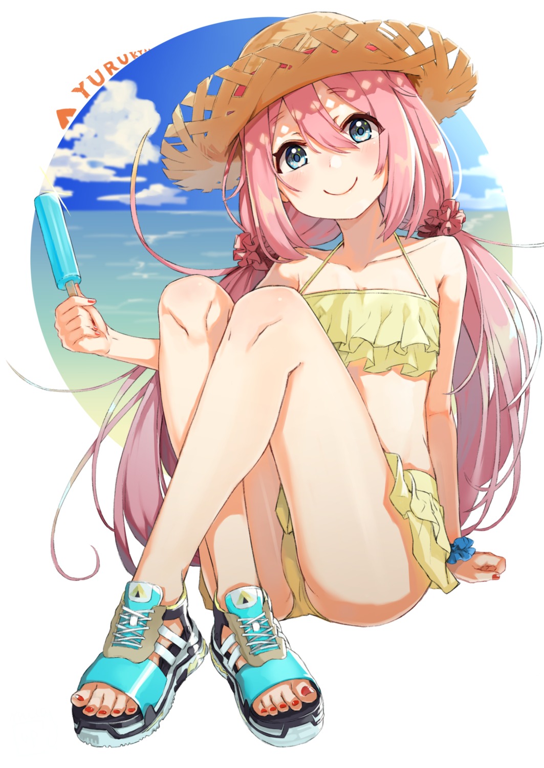 bikini, kagamihara_nadeshiko, mugcup, swimsuits, yurucamp