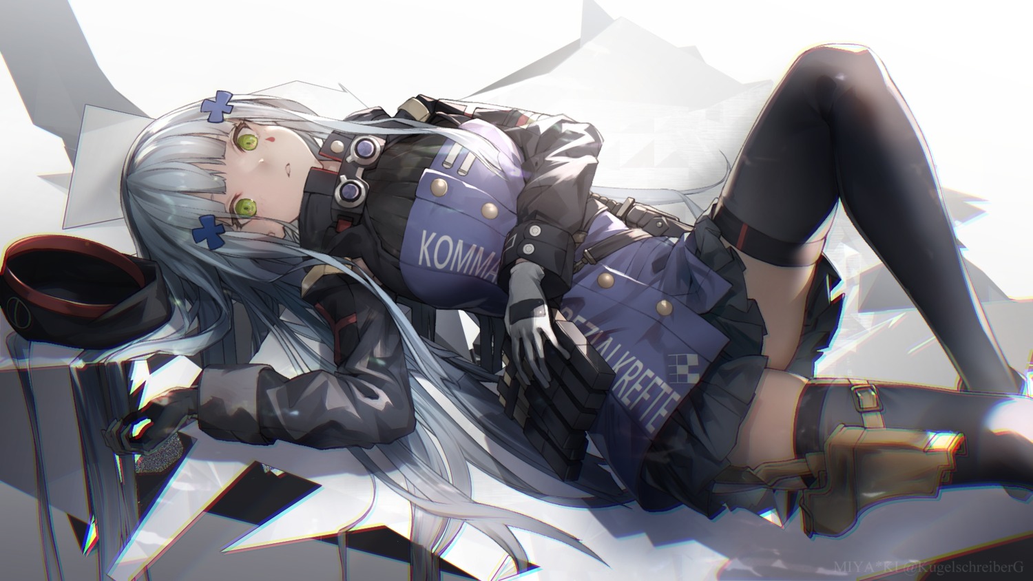 girls_frontline, hk416_(girls_frontline), miya-ki_(miya_key), thighhighs, weapon