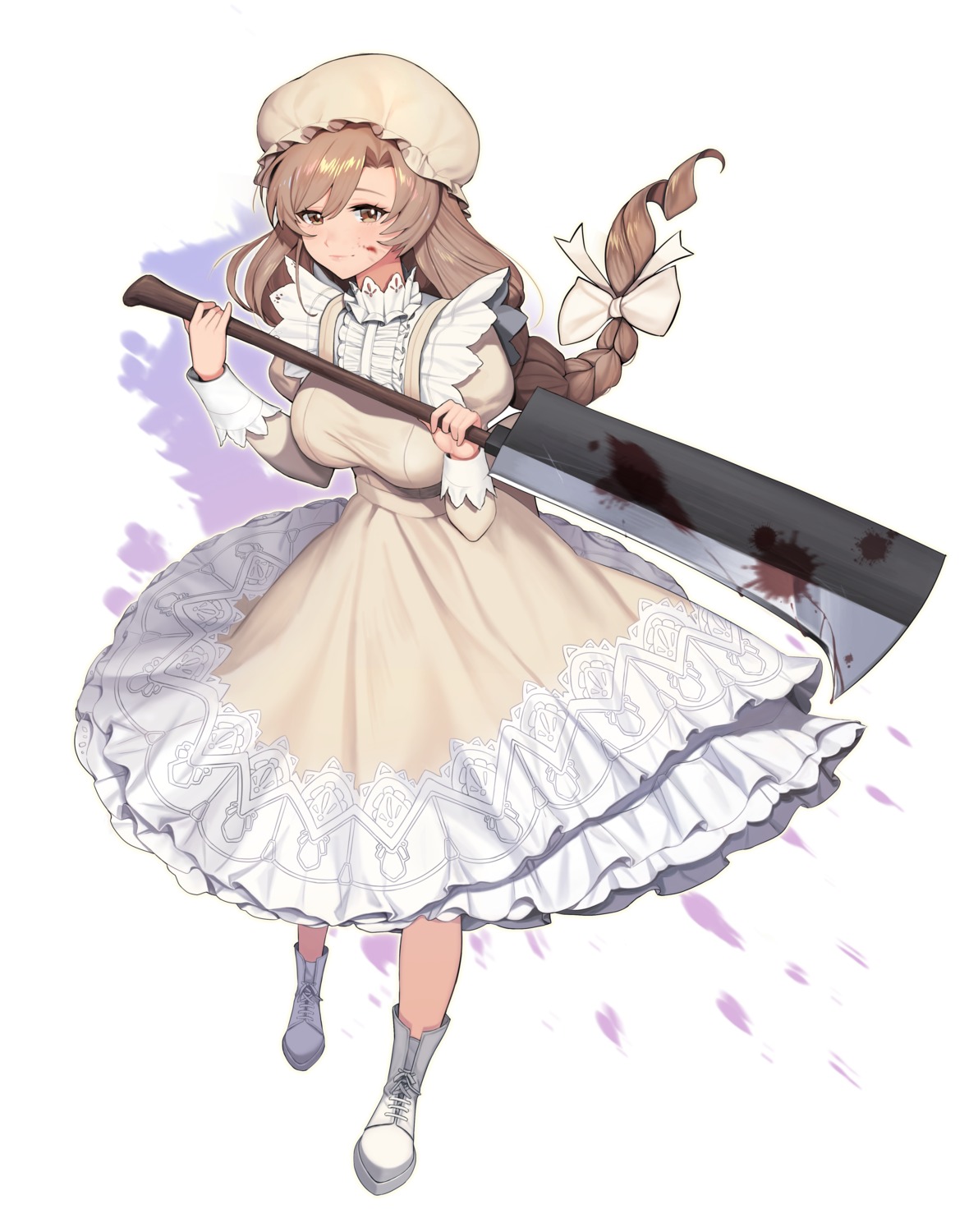 blood, dress, hataraku_saibou, monini, weapon