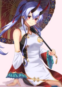 chinadress, fate/grand_order, furan_(pixiv20237436), horns, tomoe_gozen_(fate), umbrella