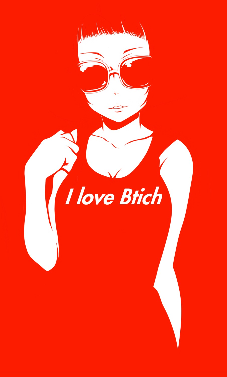 cleavage, megane, monochrome, tanashi