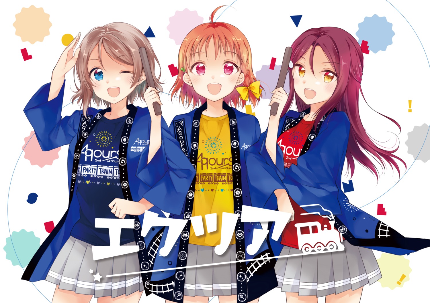 love_live!_(series), love_live!_sunshine!!, peke_(xoxo_melon), sakurauchi_riko, seifuku, takami_chika, watanabe_you