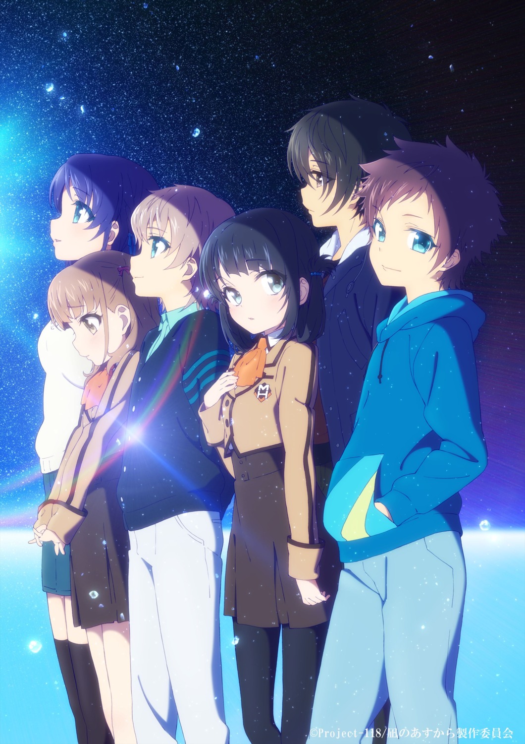 hiradaira_chisaki, hisanuma_sayu, isaki_kaname, kihara_tsumugu, nagi_no_asukara, pantyhose, sakishima_hikari, seifuku