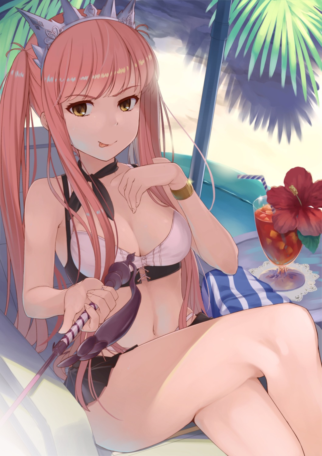 bikini, cleavage, fate/grand_order, medb_(fate), shiro_manjuu_(shiroxie), swimsuits, weapon