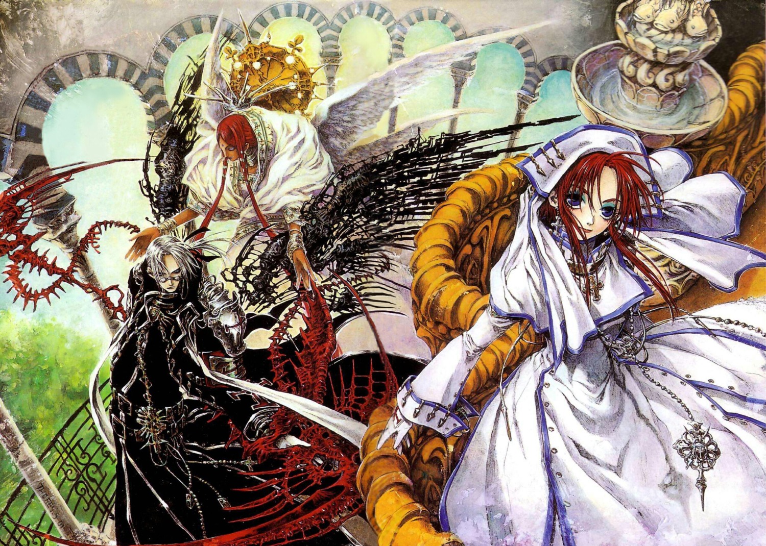 abel_nightroad, esther_blanchett, thores_shibamoto, trinity_blood