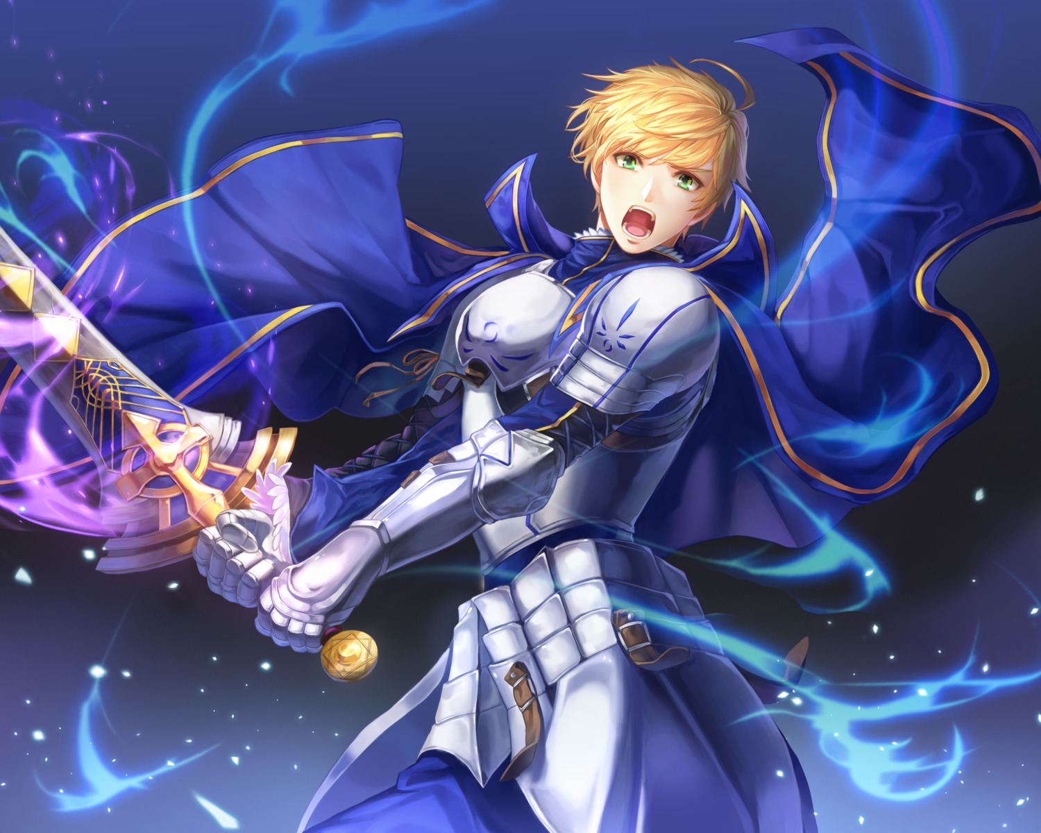 armor, fate/grand_order, fate/prototype, fate/stay_night, kkkk_kani, male, saber_(fate/prototype), sword