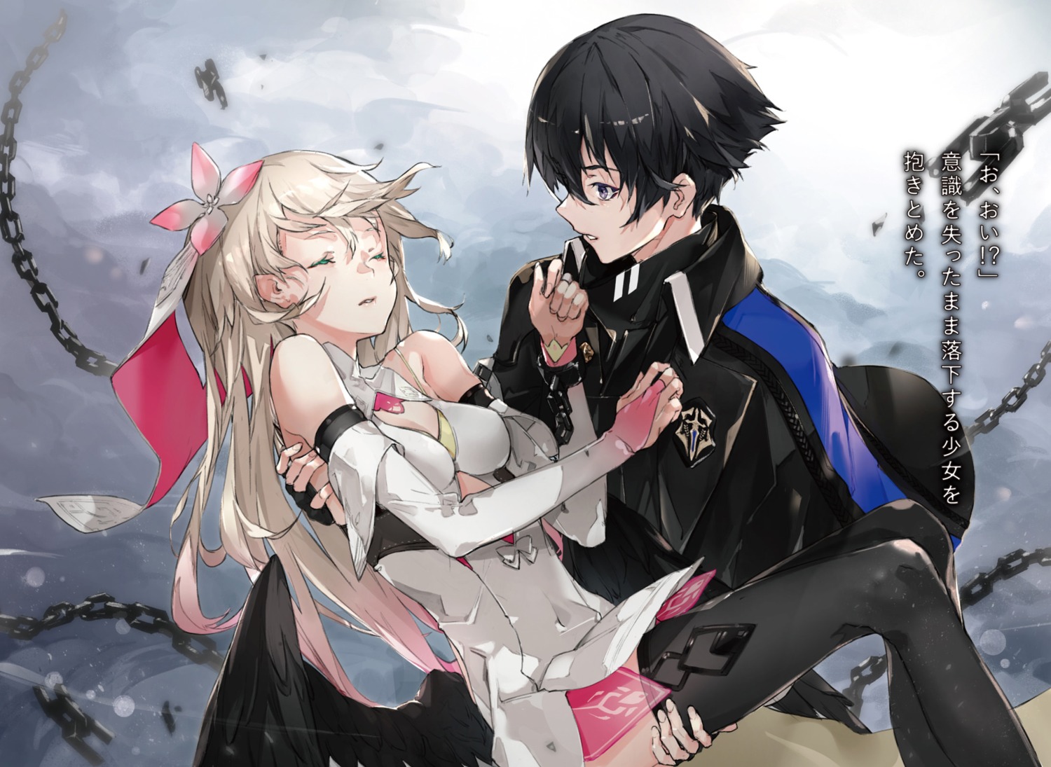 cleavage, dress, kai_sakura_vento, naze_boku_no_sekai_wo_daremo_oboeteinai_no_ka?, neco, rinne_(nazeboku), see_through, thighhighs