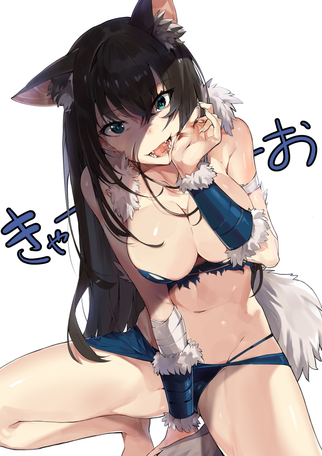 animal_ears, bandages, bikini, shibuya_rin, swimsuits, tail, the_idolm@ster, the_idolm@ster_cinderella_girls