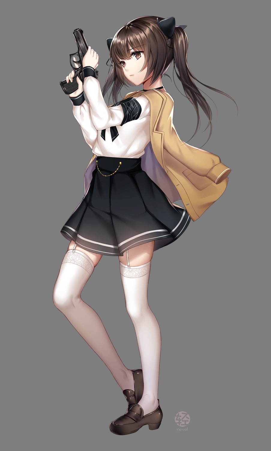 gun, heels, mallizmora, stockings, thighhighs, transparent_png