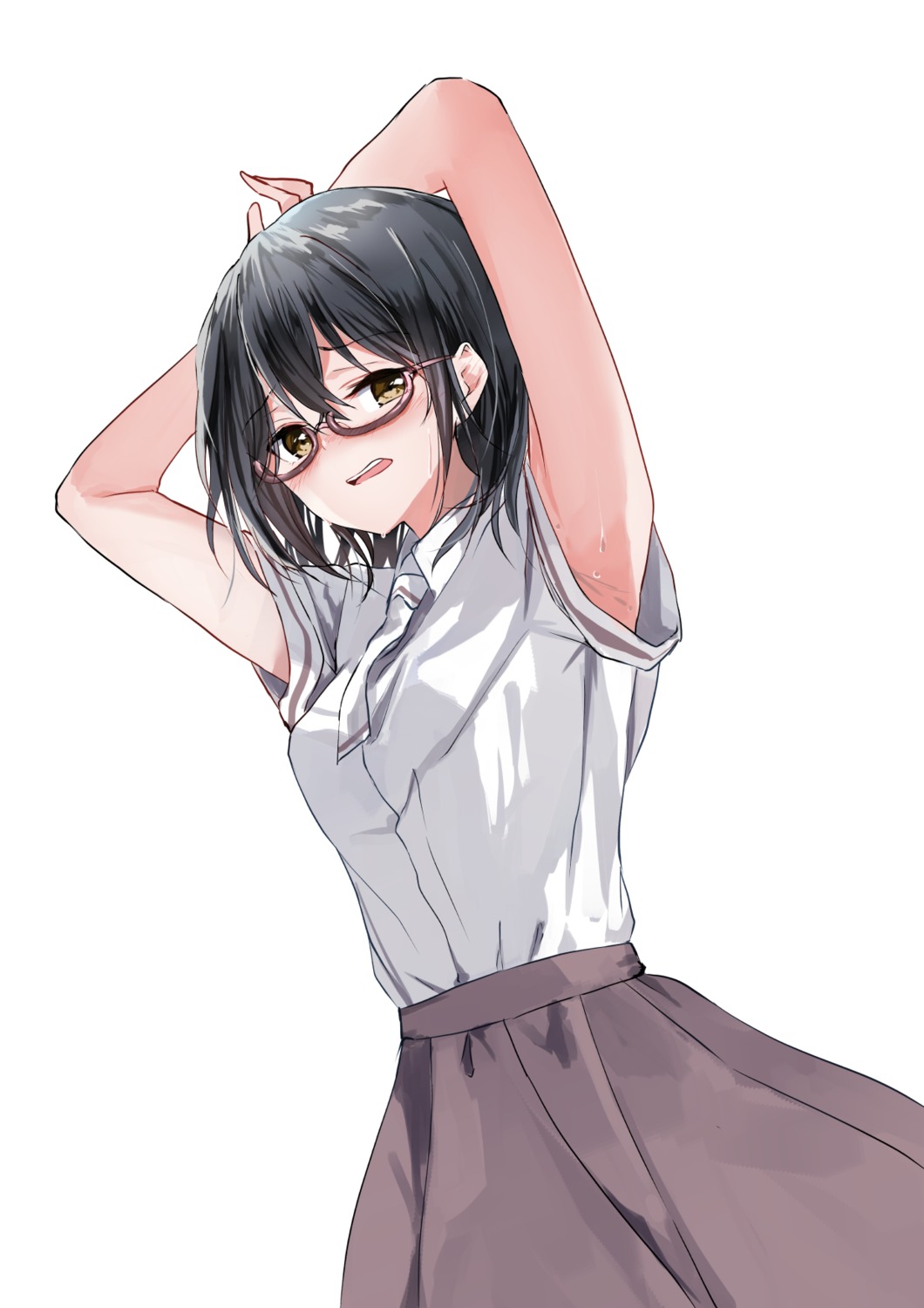 asobi_asobase, fujisaki_ribbon, megane, nomura_kasumi, seifuku