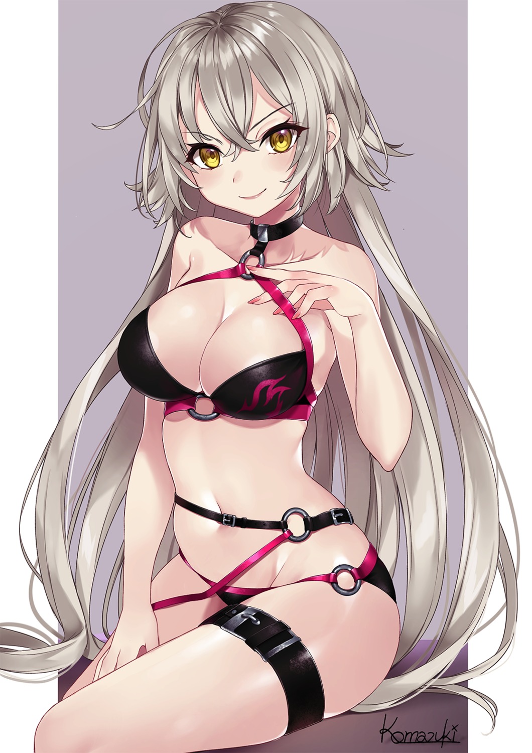 bikini, cleavage, fate/grand_order, garter, jeanne_d'arc, jeanne_d'arc_alter_(fate), komazuki_(komaworks240), swimsuits