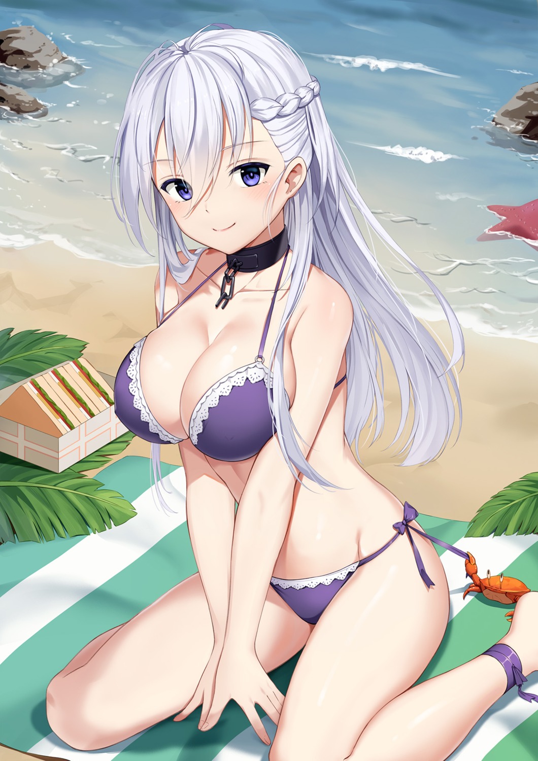 azur_lane, baseness, belfast_(azur_lane), bikini, cleavage, swimsuits