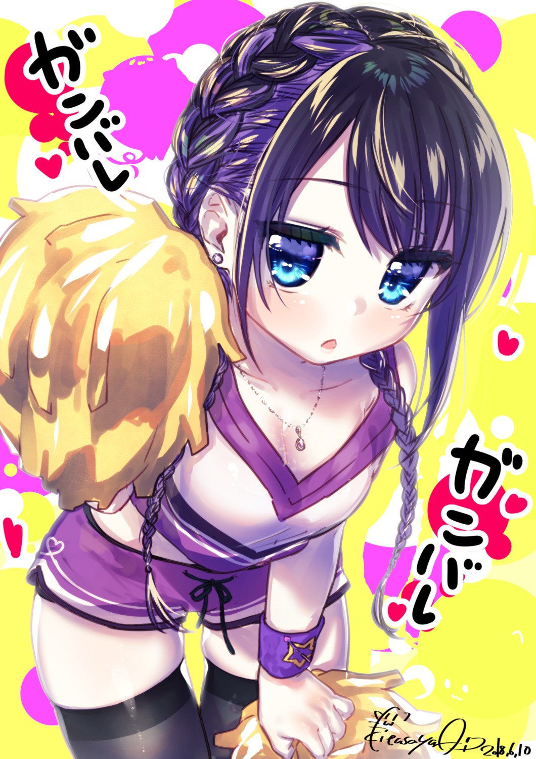 cheerleader, cleavage, debi_(akuma), thighhighs