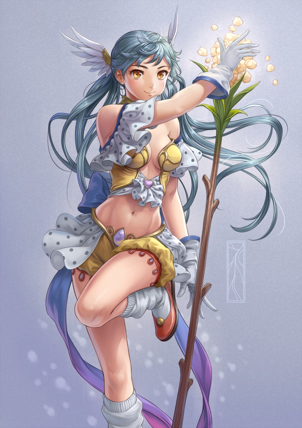armor, cleavage, kotikomori, no_bra