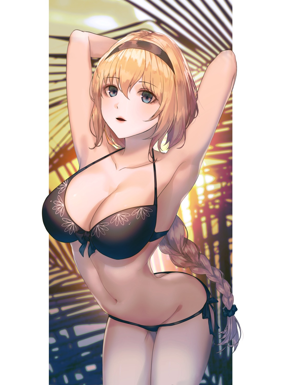 bikini, cleavage, fate/grand_order, helawid, jeanne_d'arc, jeanne_d'arc_(fate), swimsuits