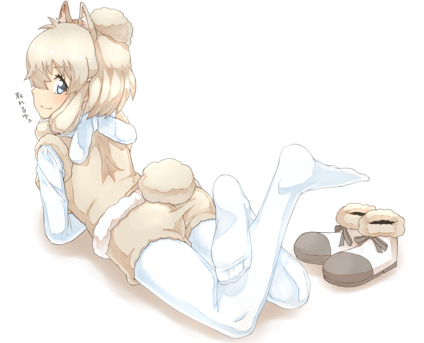 alpaca_suri, animal_ears, ass, feet, kemono_friends, pantyhose, tail, tenya