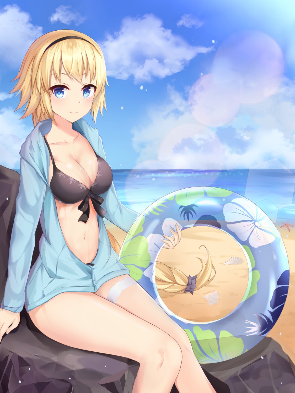 bikini_top, cleavage, ds_a, fate/grand_order, garter, jeanne_d'arc, jeanne_d'arc_(fate), swimsuits