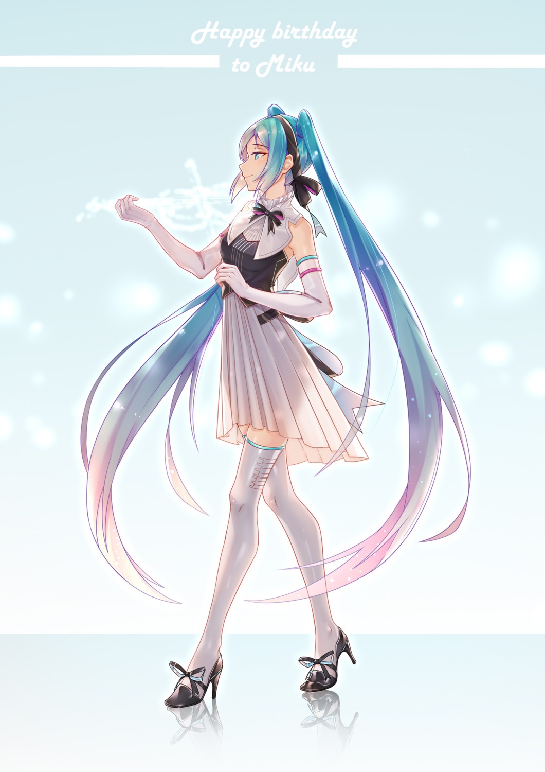 hatsune_miku, hatsune_miku_symphony, heels, thighhighs, vocaloid, zuiai_gongzhu_dianxia