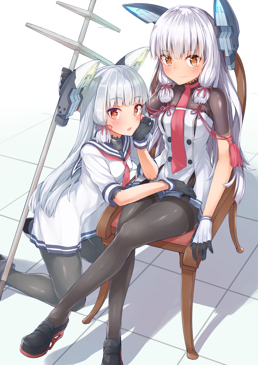 chausson, kantai_collection, murakumo_(kancolle), pantyhose, seifuku