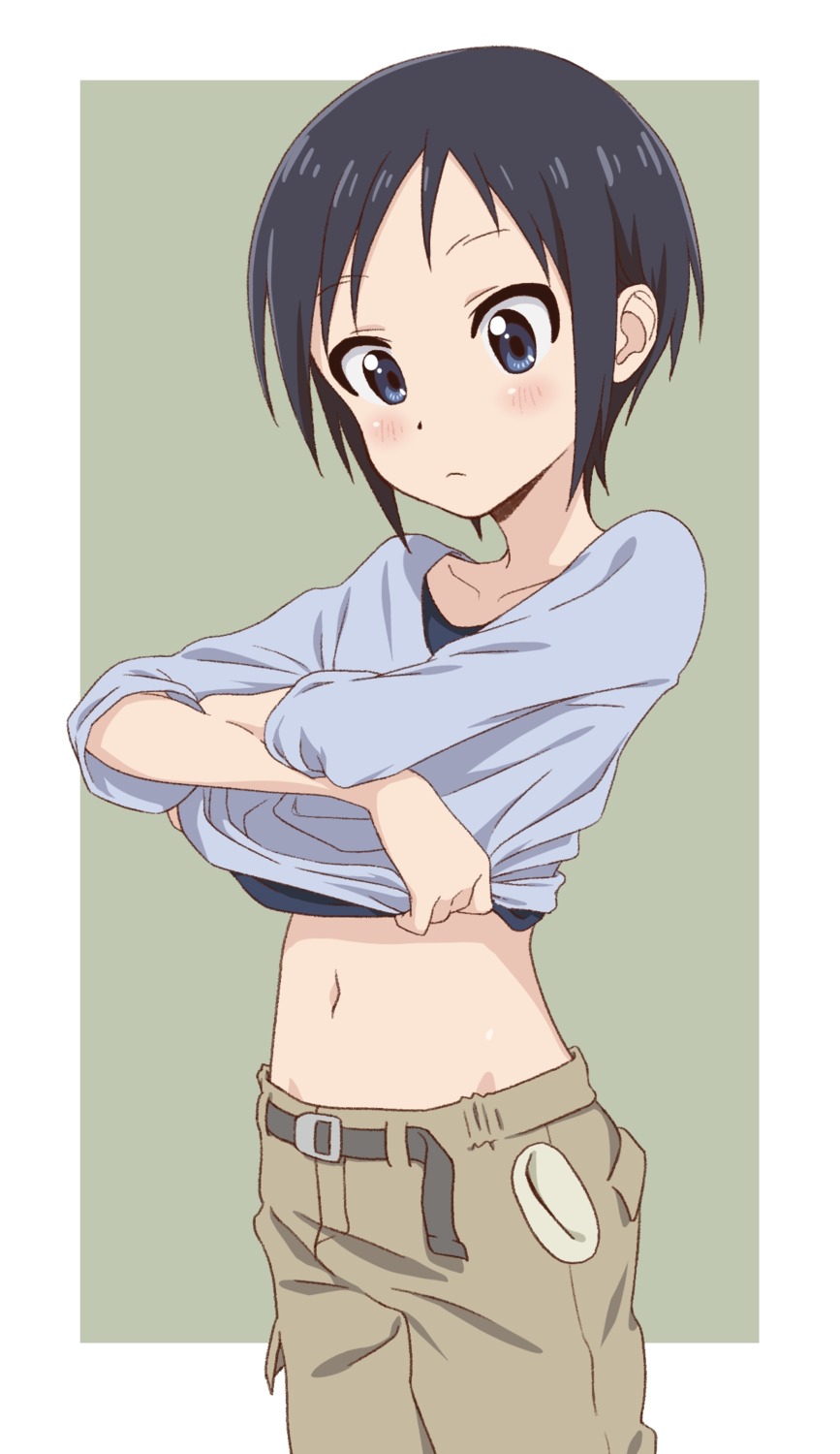 kurosaki_honoka, shirt_lift, toni, undressing, yama_no_susume