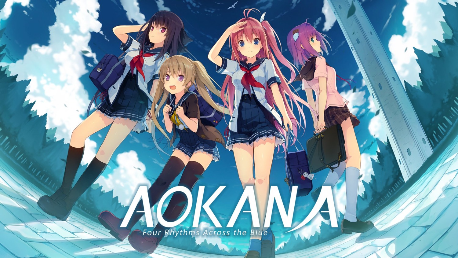 ao_no_kanata_no_four_rhythm, arisaka_mashiro, ichinose_rika, kurashina_asuka, seifuku, sprite, suzumori, thighhighs