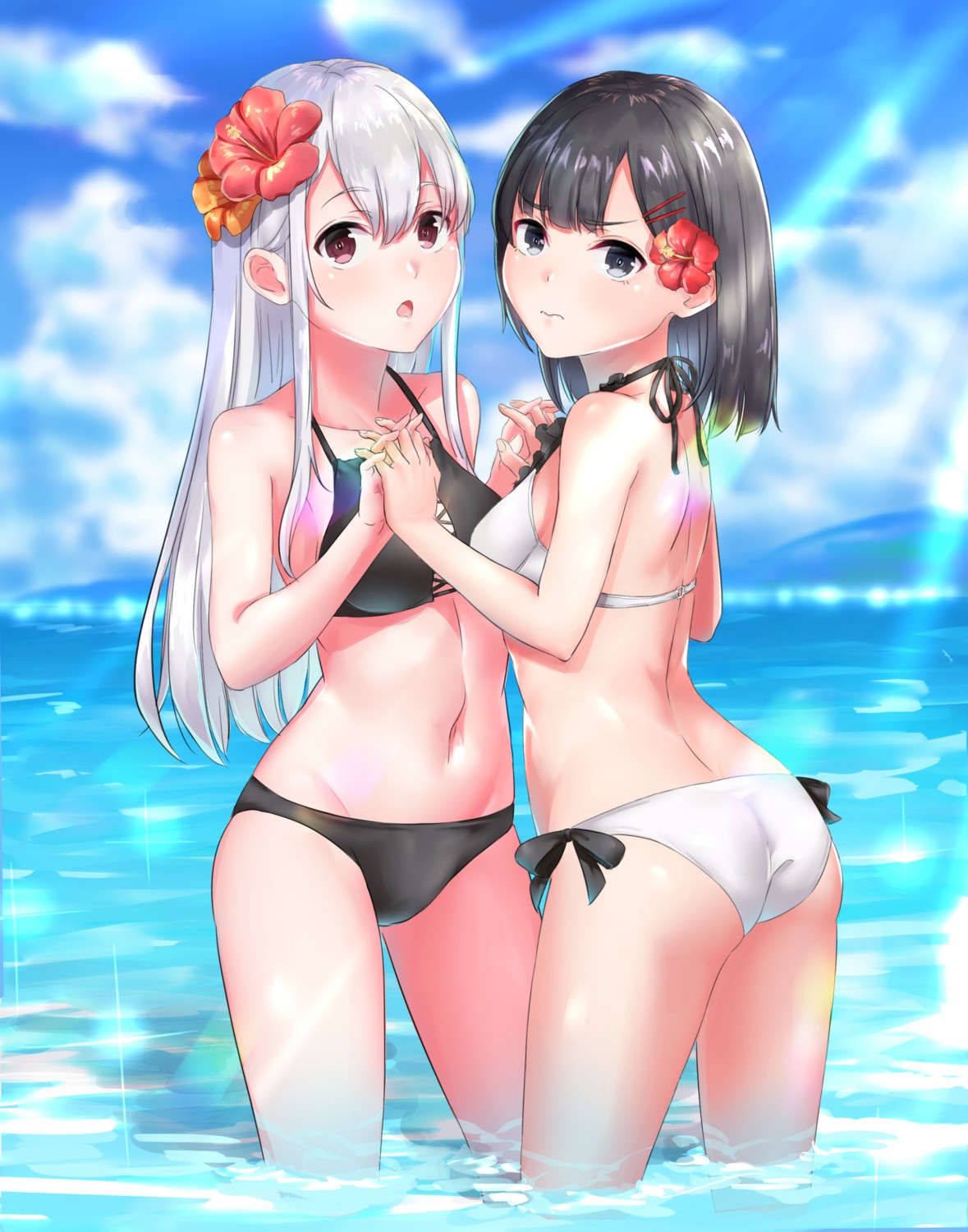 ass, bikini, meri-san, swimsuits, wet