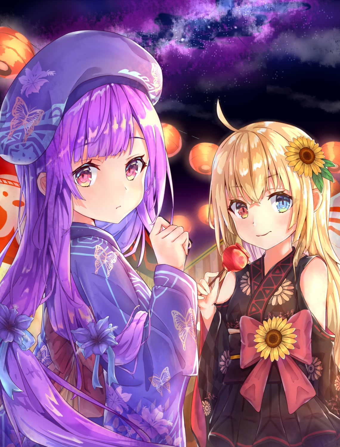 heterochromia, mishuo_(misuo69421), yukata