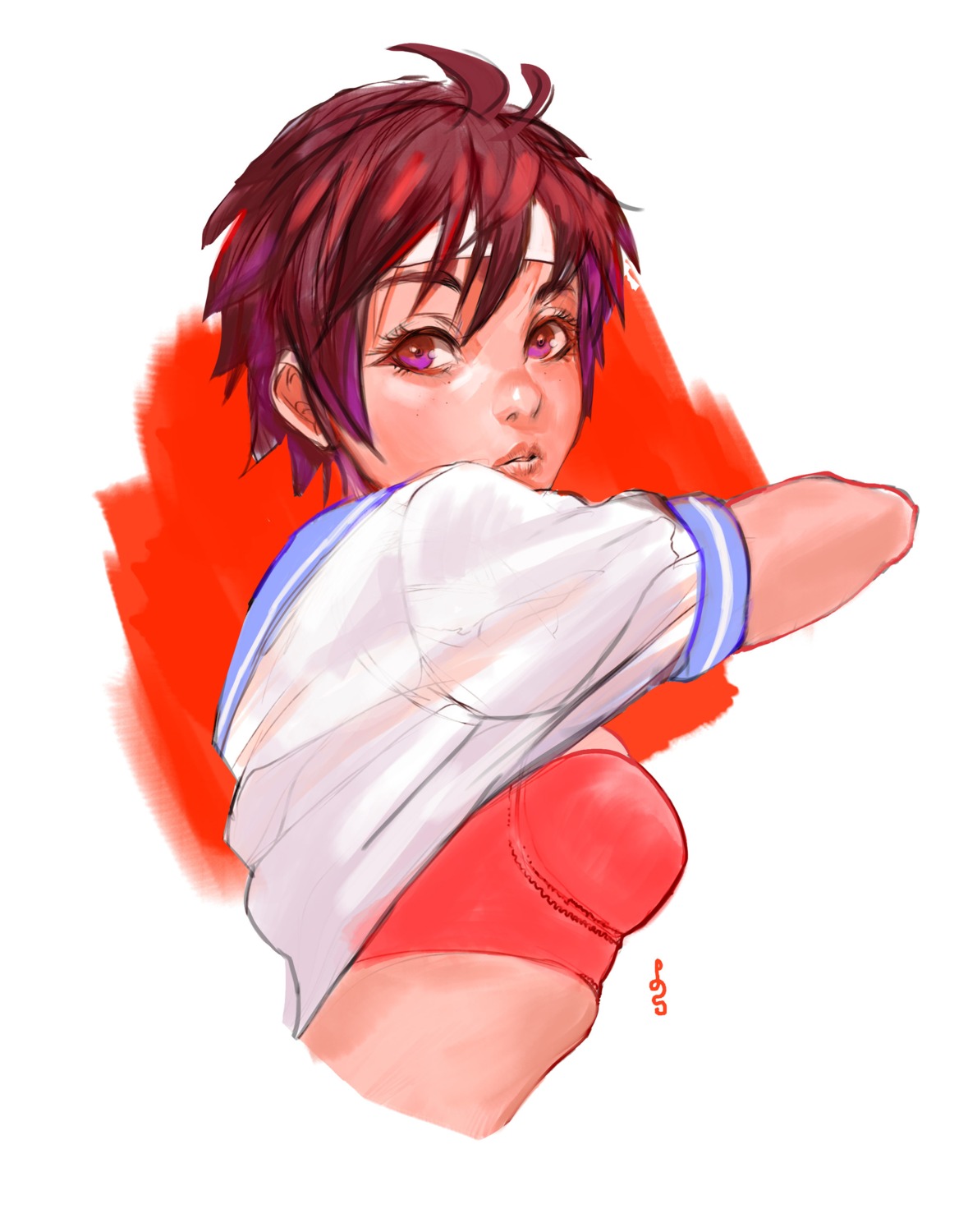 bra, kasugano_sakura, park_jinsuky, seifuku, shirt_lift, street_fighter