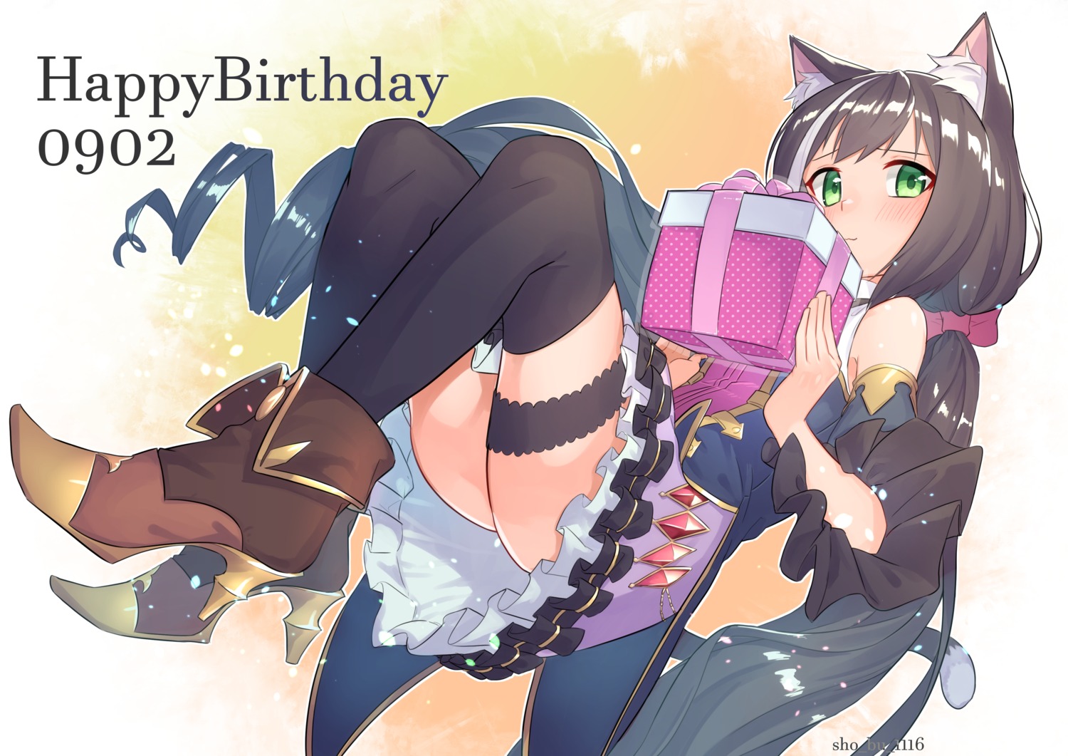 animal_ears, garter, heels, karyl_(princess_connect), nekomimi, princess_connect!, princess_connect!_re:dive, sho_bu_1116