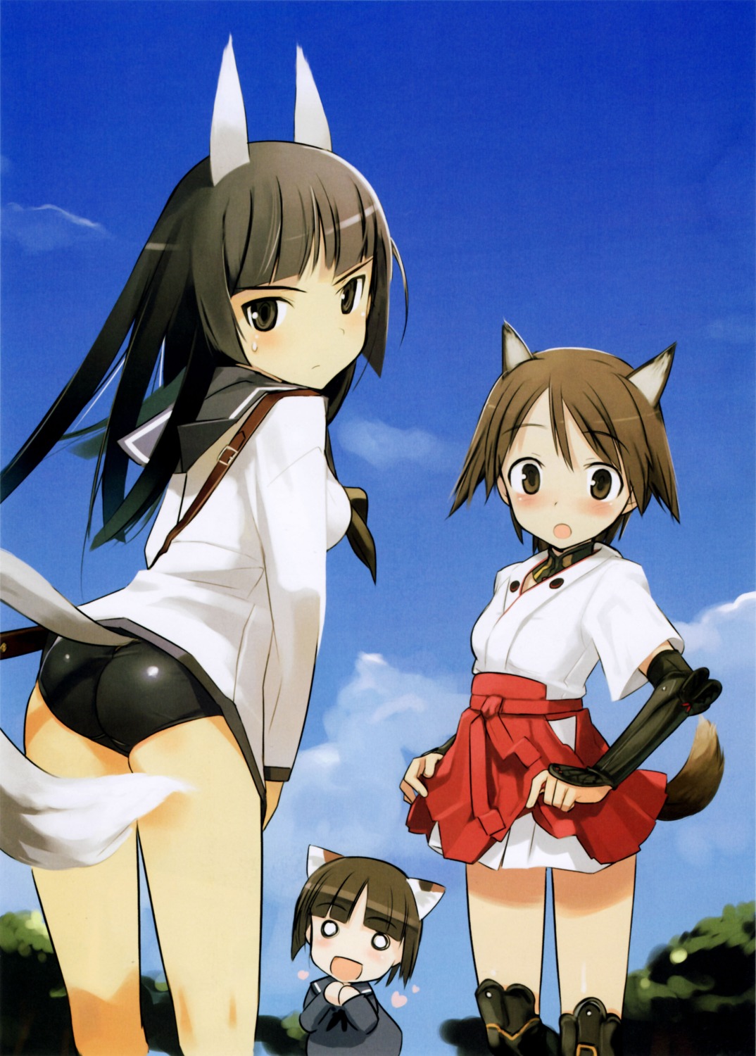 anabuki_tomoko, miyafuji_yoshika, shimada_humikane, strike_witches