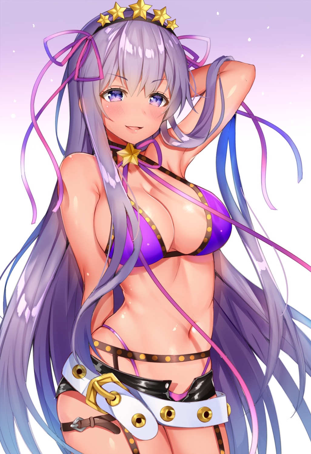 aozora_nan, bb_(fate), bikini, cleavage, fate/grand_order, garter_belt, swimsuits