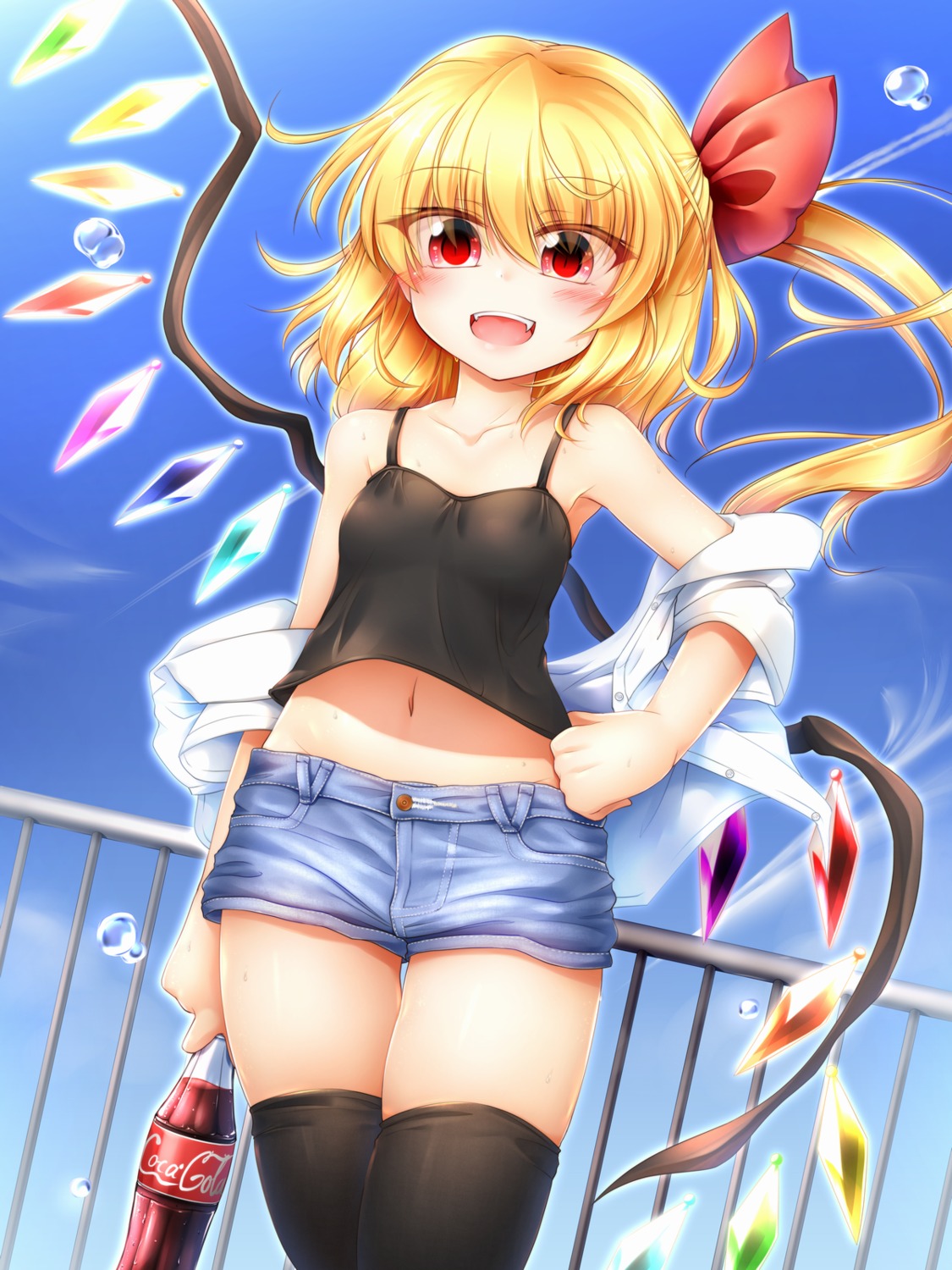 flandre_scarlet, m9kndi, thighhighs, touhou, wings