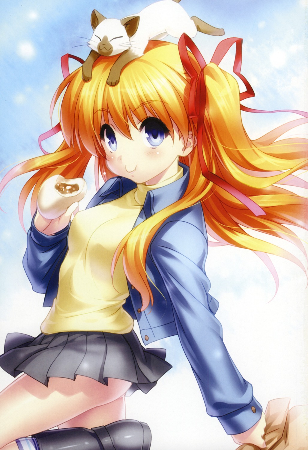kanon, neko, sawatari_makoto, sweater, zen