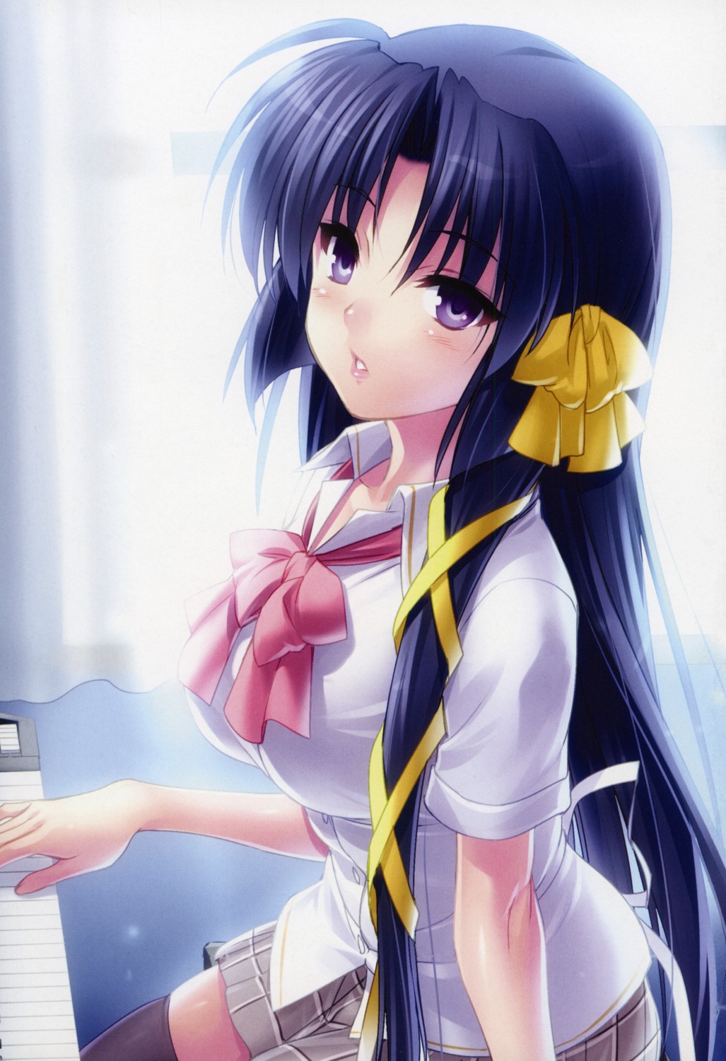 kurugaya_yuiko, little_busters!, seifuku, zen