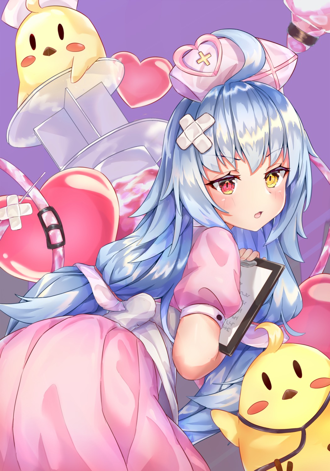 azur_lane, bandaid, heterochromia, manjuu_(azur_lane), mishuo_(misuo69421), nicholas_(azur_lane), nurse