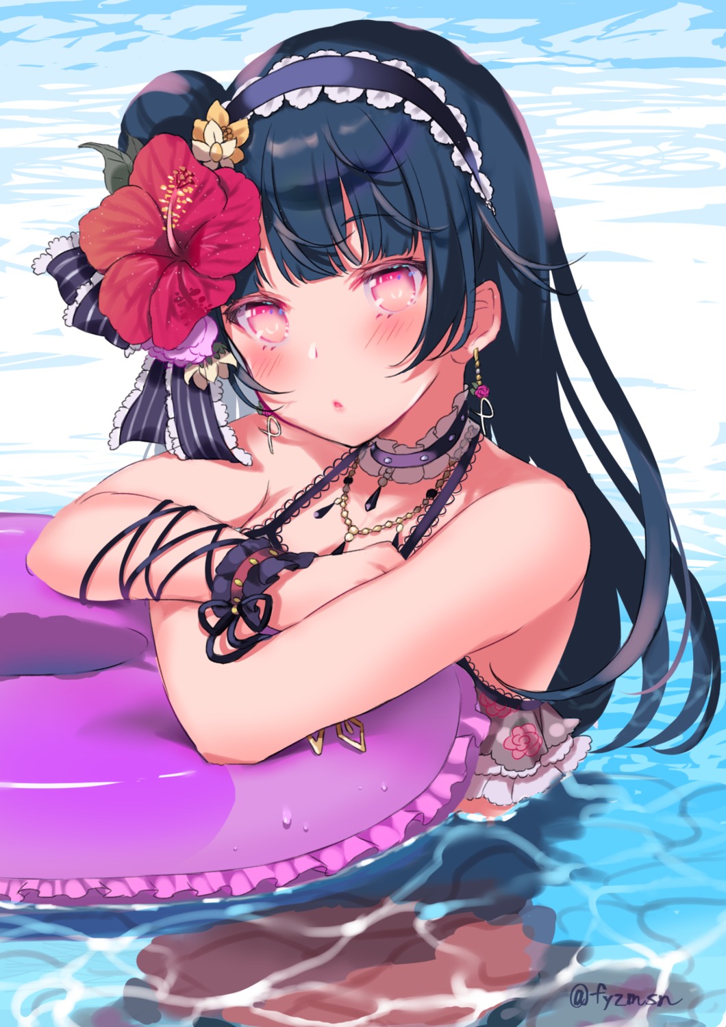 bikini_top, fuyuzima, love_live!_(series), love_live!_sunshine!!, swimsuits, tsushima_yoshiko, wet